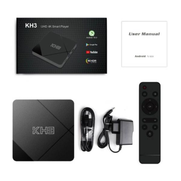 MECOOL KH3 Android 10.0 Smart 4K 60fps TV Box - Black 2GB RAM + 16GB ROM